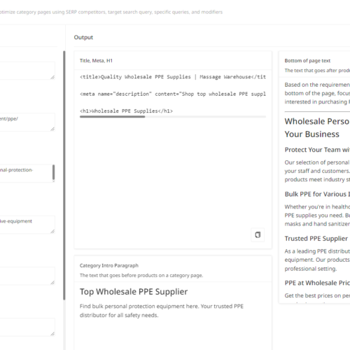 E-Com category page optimizer