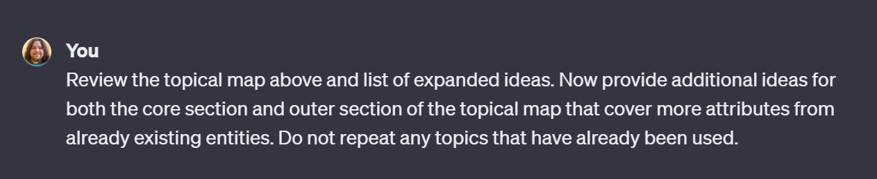 Cover more attributes of existing entities prompt input