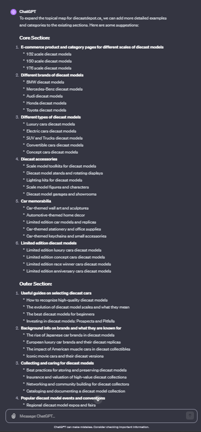 Expansion ideas output