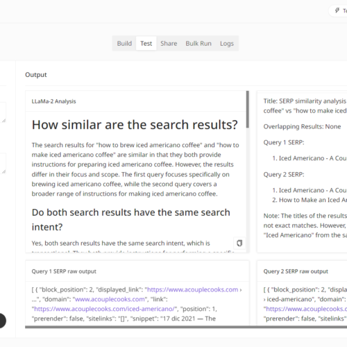 SERP Similarity Output