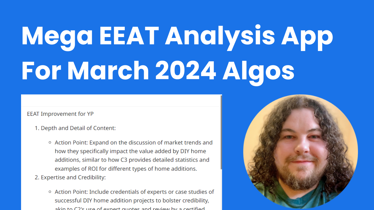 An app that gives you EEAT recommendations for SEO