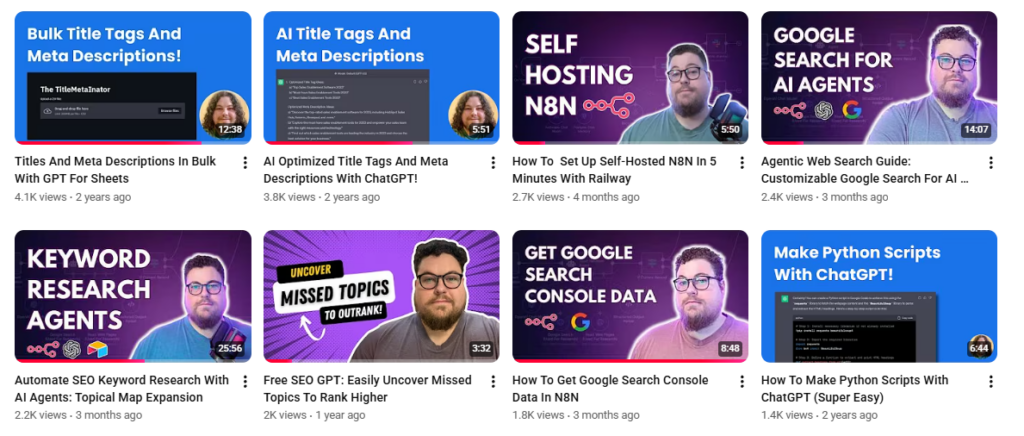 Jonathan's YouTube channel.